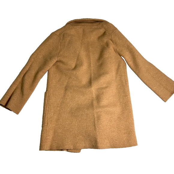 J Crew 100% Merino Wool Sweater Blazer Womens XS Camel Winter Layer Minimalist - Picture 3 of 8